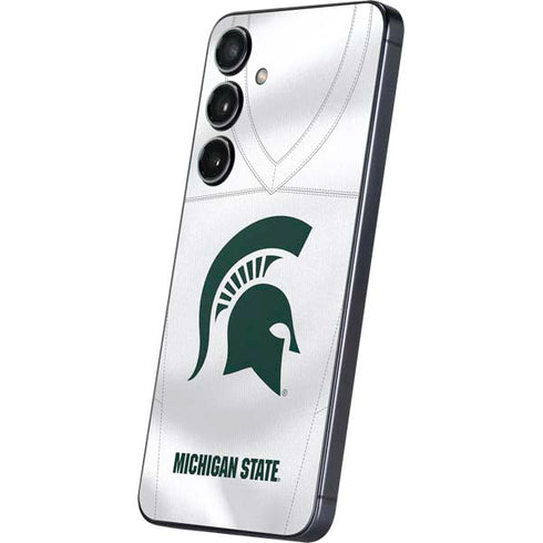 Michigan State University White Jersey Galaxy S25 Skin